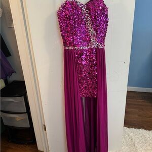 Stunning Purple Sequin showgirl dress